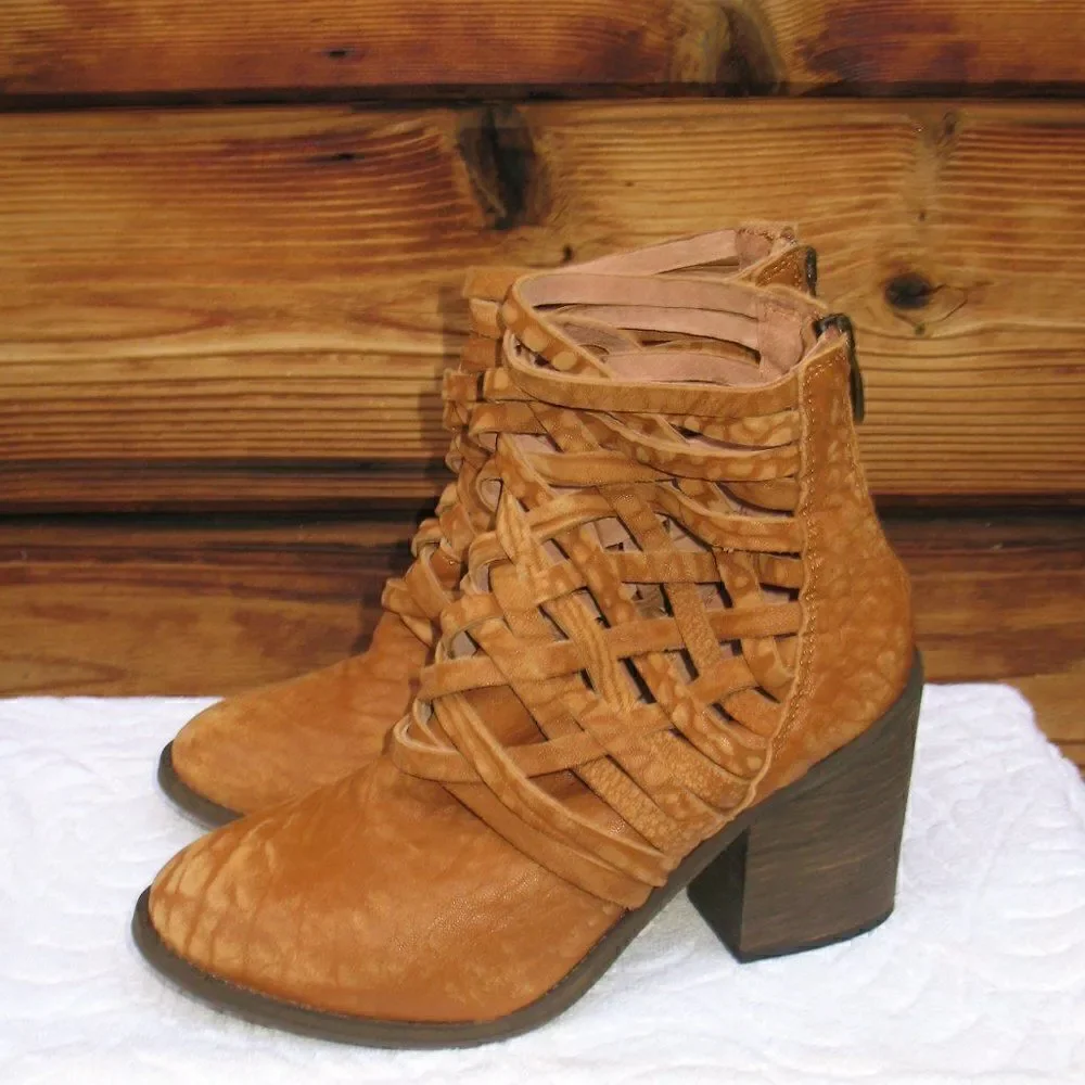 Free People Brown Suede  Ankle Boots